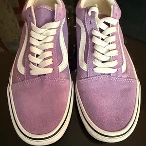 Vans Purple and White Women's Sneakers